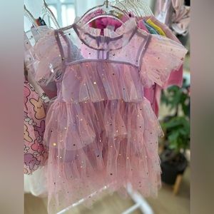 Pink Mystic Ruffle Tulle Dress (6M-2T)